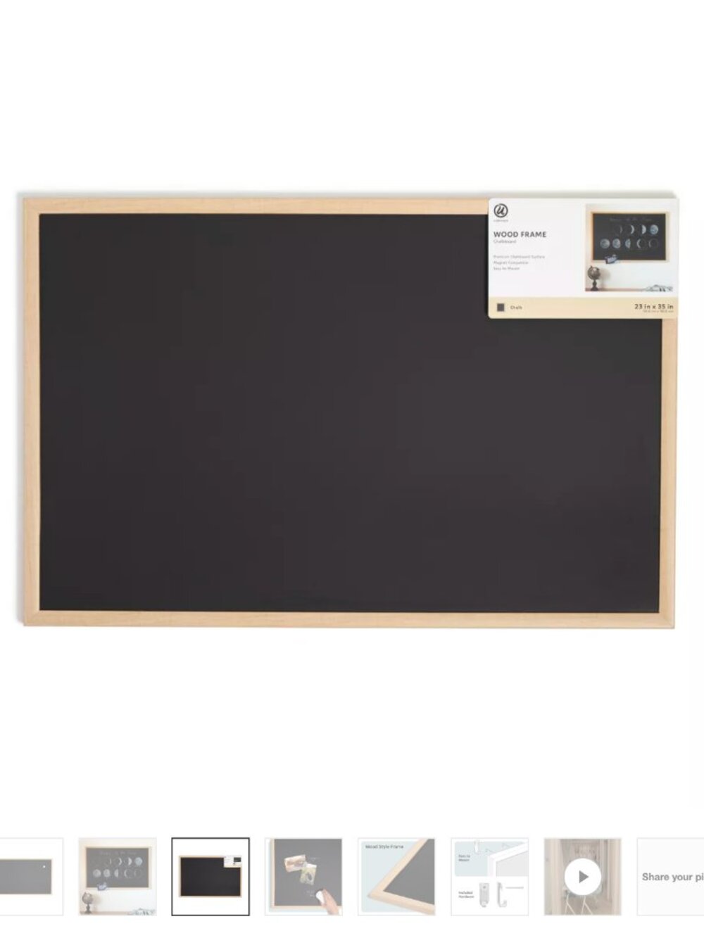 [Target] Magnetic Chalkboard with Birch Frame